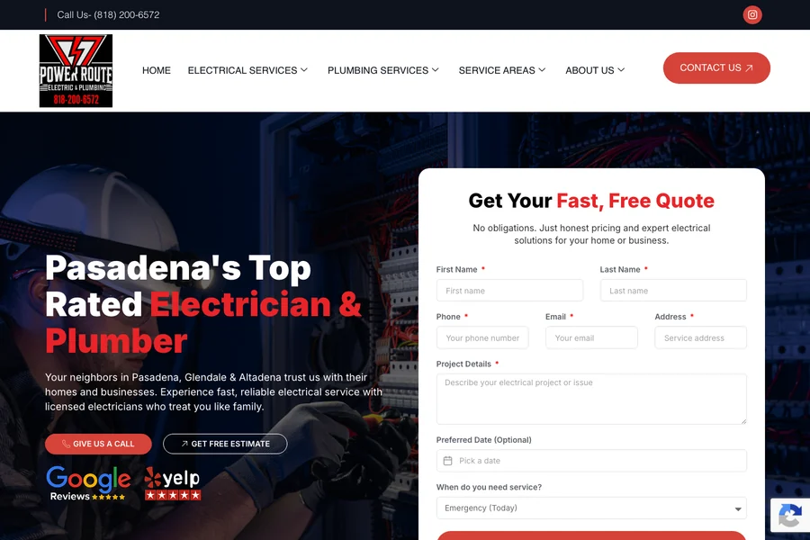 A website we built from scratch, and a plumbing line we launched from zero