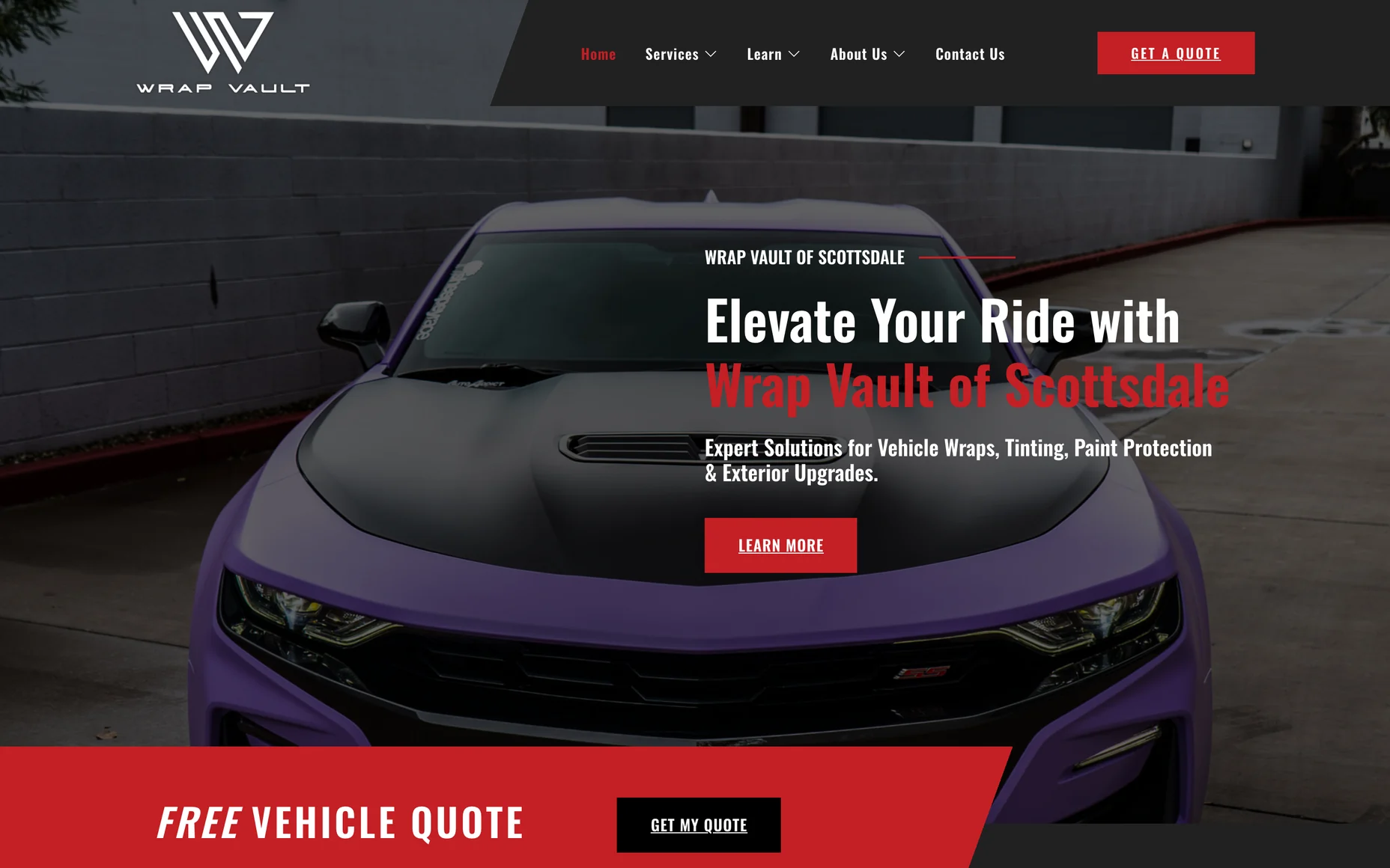 Wrap Vault of Scottsdale website